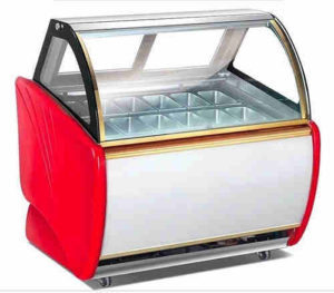 Curved Glass Display Freezer